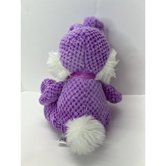2009 Chrisha Playful Plush Purple Easter Bunny Rabbit 10 Inch Stuffed Animal Toy - Picture 6 of 11